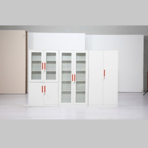 AUM-JL Glass Door Steel Office Cabinet Storage