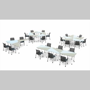 Sala de reuniones de capacitación con escritorio escolar multifuncional AUMOMS