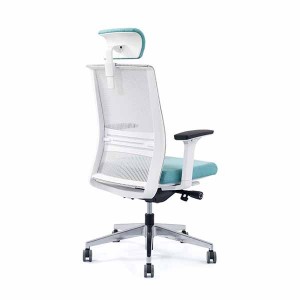 AUM CY 블루 사무실 머리 받침이 있는 높이 조절 가능한 메쉬 의자
