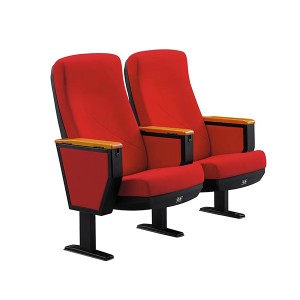 เก้าอี้หอประชุมเฟอร์นิเจอร์โรงภาพยนตร์โรงเรียนระดับสูง AUMFM พร้อมโต๊ะเล็ก