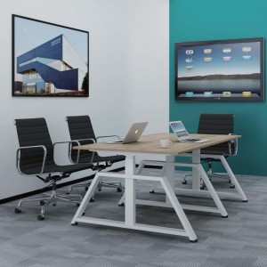 AUオフィス対面式電動高さ調節可能テーブルデスク