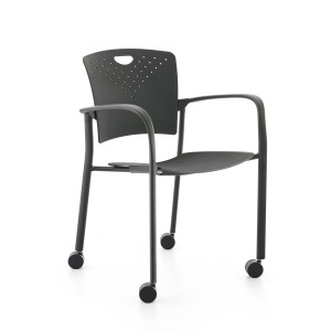 AU-DK Black Yellow Modern Training Chair