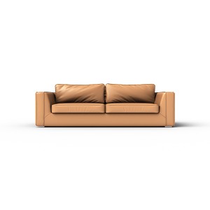 AUM ZC Cherry Color High Level Office PU Leather Fabric Sofa