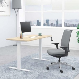 AU-KT Office egymotoros, állítható magasságú munkaállomás íróasztal