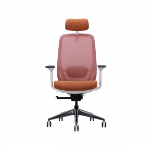 AUM CY Blue Office Height Adjustable Mesh Chair With Headrest