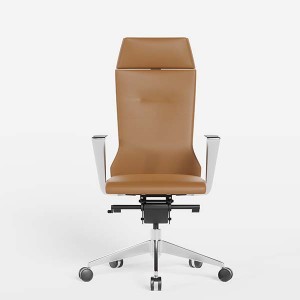 AUM ZC كرسي تنفيذي رفيع المستوى للمكتب التنفيذي من جلد البولي يوريثان بلون الكرز